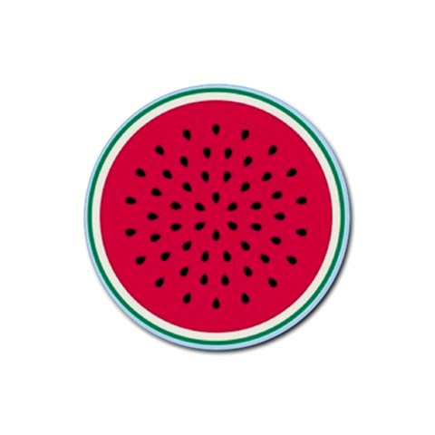 watermelon Rubber Round Coaster (4 pack) from UrbanLoad.com Front