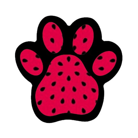 watermelon Magnet (Paw Print) from UrbanLoad.com Front