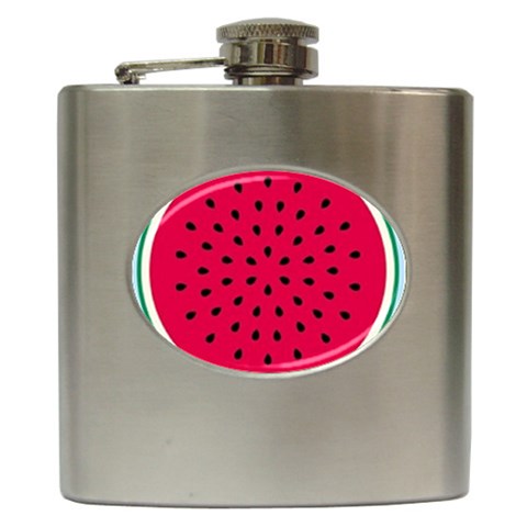 watermelon Hip Flask (6 oz) from UrbanLoad.com Front