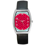 watermelon Barrel Style Metal Watch