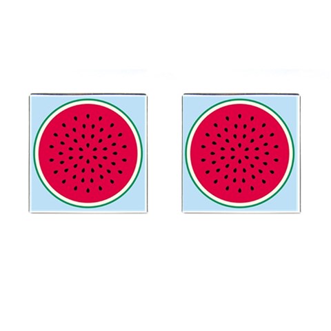 watermelon Cufflinks (Square) from UrbanLoad.com Front(Pair)