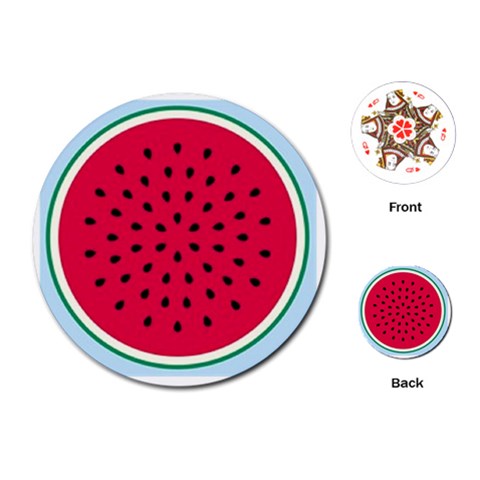 watermelon Playing Cards (Round) from UrbanLoad.com Front