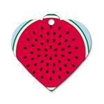 watermelon Dog Tag Heart (One Side)