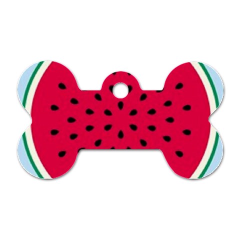 watermelon Dog Tag Bone (One Side) from UrbanLoad.com Front