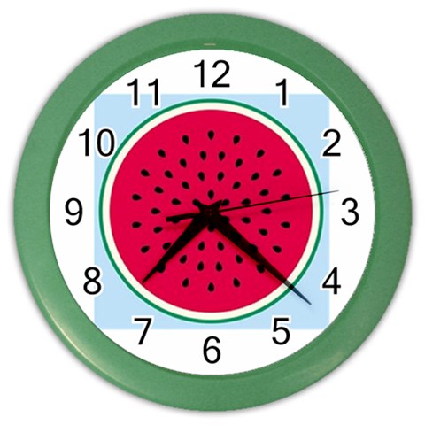 watermelon Color Wall Clock from UrbanLoad.com Front