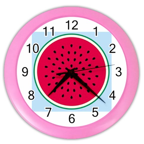 watermelon Color Wall Clock from UrbanLoad.com Front