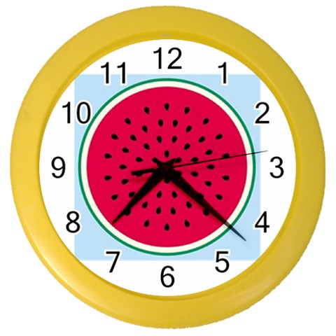 watermelon Color Wall Clock from UrbanLoad.com Front