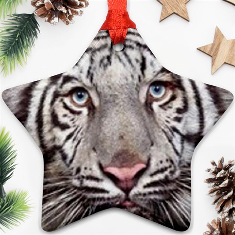 white tiger Ornament (Star) from UrbanLoad.com Front