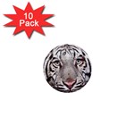 white tiger 1  Mini Button (10 pack) 