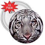 white tiger 3  Button (10 pack)