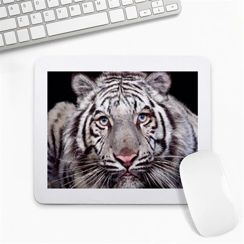 white tiger Large Mousepad from UrbanLoad.com Front