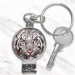 white tiger Nail Clippers Key Chain