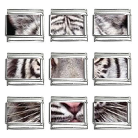 white tiger 9mm Italian Charm (9 pack) from UrbanLoad.com Front