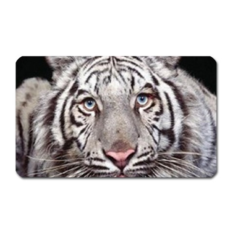 white tiger Magnet (Rectangular) from UrbanLoad.com Front