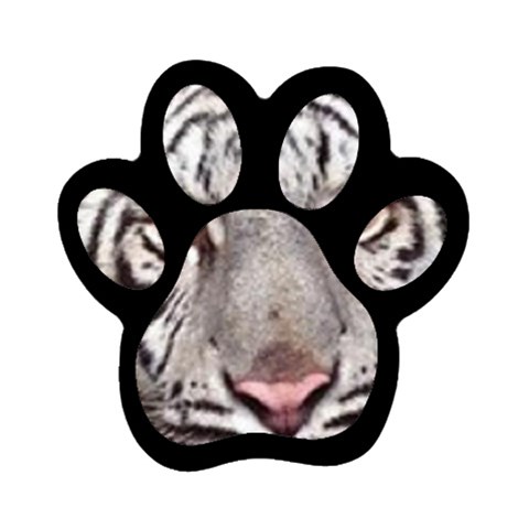 white tiger Magnet (Paw Print) from UrbanLoad.com Front