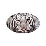 white tiger Sticker Oval (10 pack)