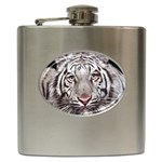 white tiger Hip Flask (6 oz)