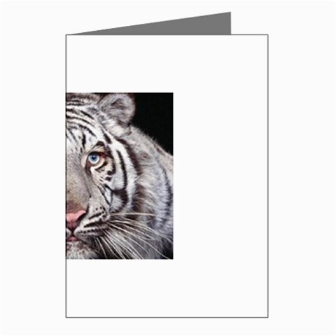 white tiger Greeting Cards (Pkg of 8) from UrbanLoad.com Left
