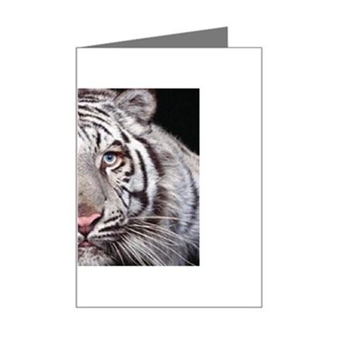 white tiger Mini Greeting Card from UrbanLoad.com Left