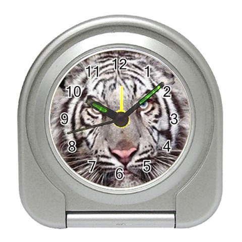 white tiger Travel Alarm Clock from UrbanLoad.com Front
