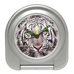 white tiger Travel Alarm Clock