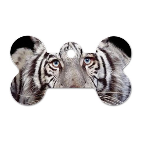 white tiger Dog Tag Bone (One Side) from UrbanLoad.com Front
