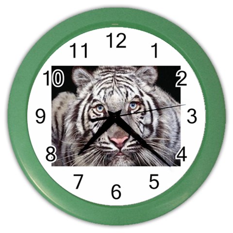 white tiger Color Wall Clock from UrbanLoad.com Front