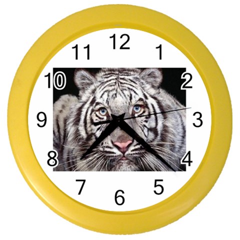 white tiger Color Wall Clock from UrbanLoad.com Front