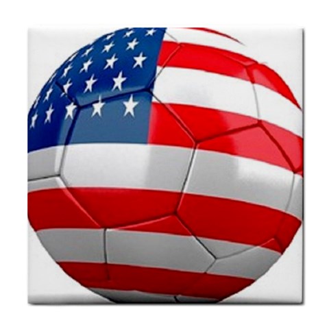 usa soccer Tile Coaster from UrbanLoad.com Front