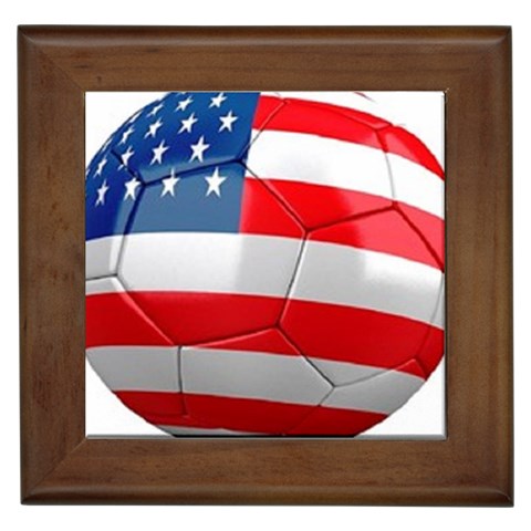 usa soccer Framed Tile from UrbanLoad.com Front