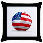 usa soccer Throw Pillow Case (Black)