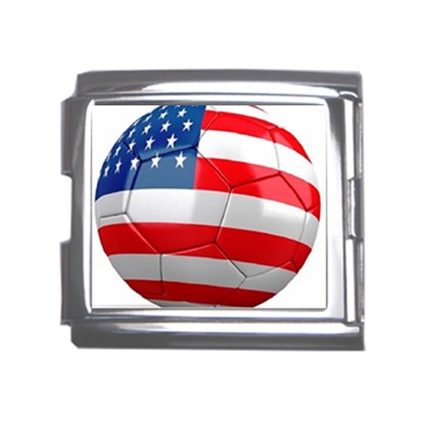 usa soccer Mega Link Italian Charm (18mm) from UrbanLoad.com Front