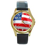 usa soccer Round Gold Metal Watch