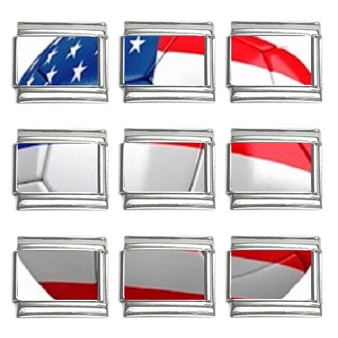 usa soccer 9mm Italian Charm (9 pack) from UrbanLoad.com Front