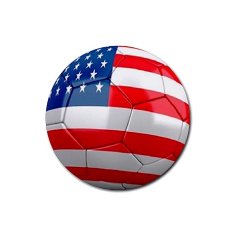 usa soccer Rubber Coaster (Round) from UrbanLoad.com Front