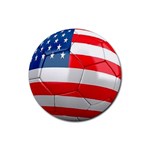 usa soccer Rubber Round Coaster (4 pack)