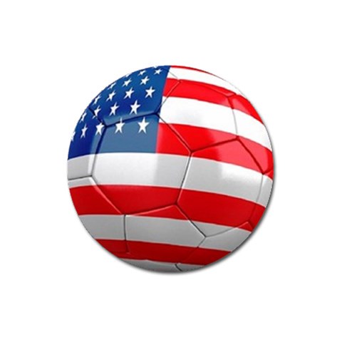 usa soccer Magnet 3  (Round) from UrbanLoad.com Front
