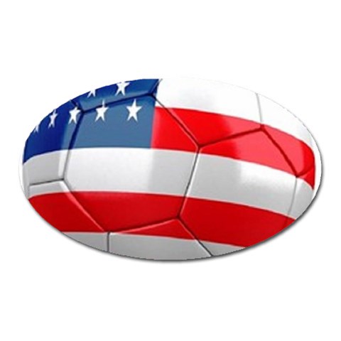 usa soccer Magnet (Oval) from UrbanLoad.com Front