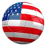 usa soccer Magnet 5  (Round)