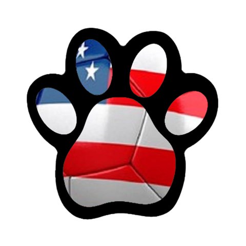 usa soccer Magnet (Paw Print) from UrbanLoad.com Front