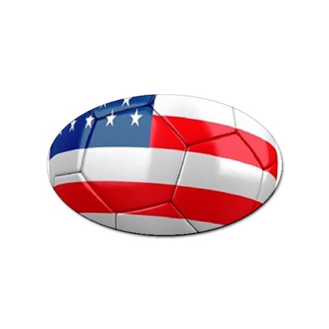 usa soccer Sticker Oval (100 pack) from UrbanLoad.com Front