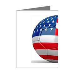 usa soccer Mini Greeting Cards (Pkg of 8) from UrbanLoad.com Right