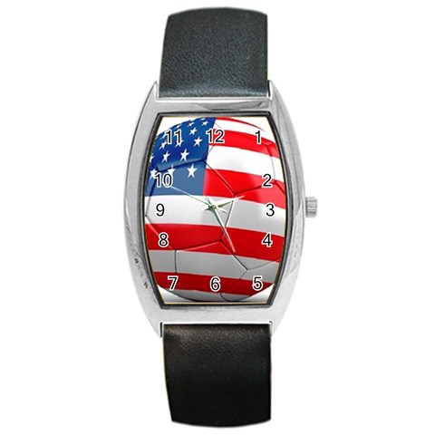 usa soccer Barrel Style Metal Watch from UrbanLoad.com Front