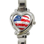 usa soccer Heart Italian Charm Watch