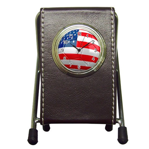 usa soccer Pen Holder Desk Clock from UrbanLoad.com Front