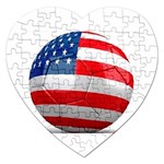 usa soccer Jigsaw Puzzle (Heart)