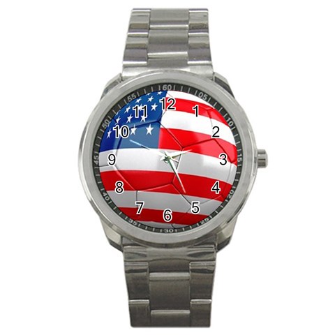 usa soccer Sport Metal Watch from UrbanLoad.com Front