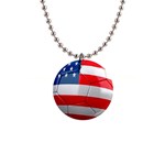 usa soccer 1  Button Necklace