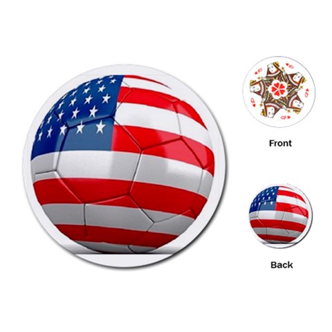 usa soccer Playing Cards (Round) from UrbanLoad.com Front