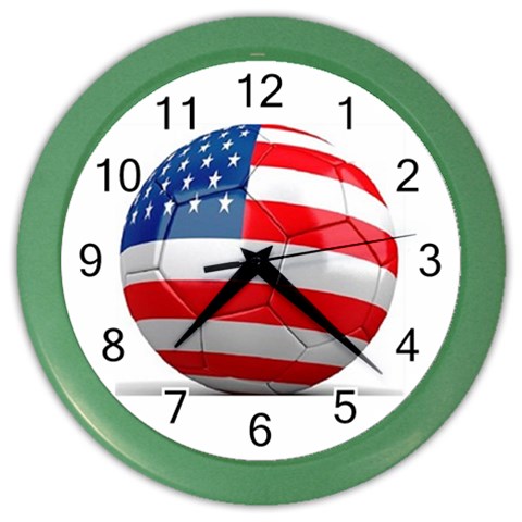 usa soccer Color Wall Clock from UrbanLoad.com Front